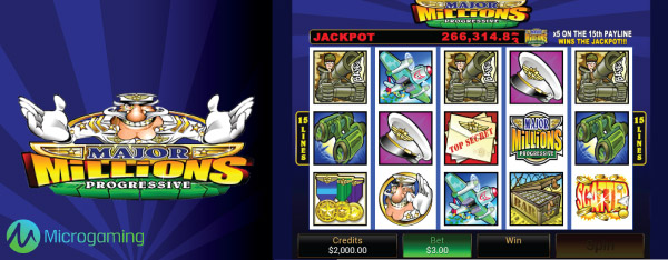 Microgaming Major Millions Mobile Slot Screenshot