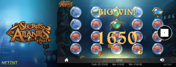 NetEnt Secrets of Atlantis Touch Slot Screenshot