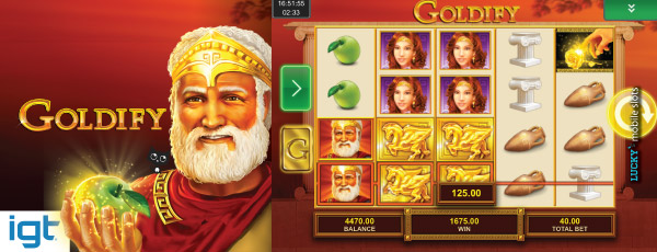 Goldify Mobile Slot Screenshot With Golden Symbols