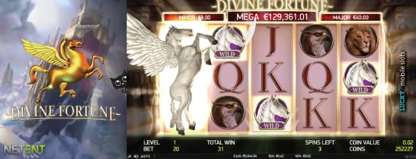 NetEnt Divine Fortune Touch Jackpot Slot