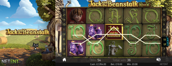 NetEnt Jack And The Beanstalk Mobile Slot