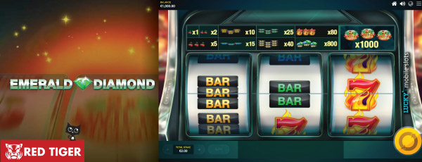 Red Tiger Emerald Diamond Slot Machine