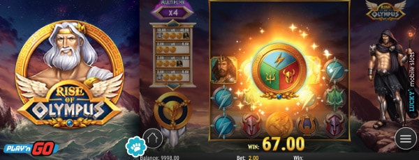 Rise of Olympus Mobile Slot Game Win