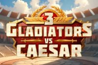 3 Gladiators vs Caesar Slot Logo